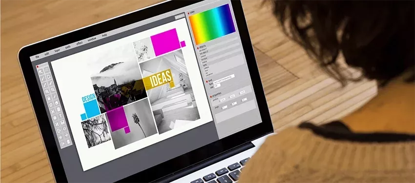 Alumna aprendiendo a utilizar la herramienta de cuentagotas en PowerPoint