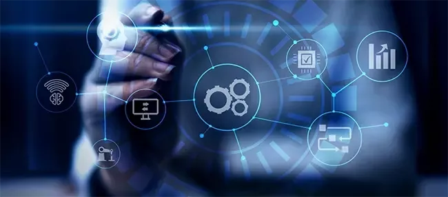 Imagen virtual con iconos relacionados con el curso Azure Virtual Desktop for Azure Stack HCI