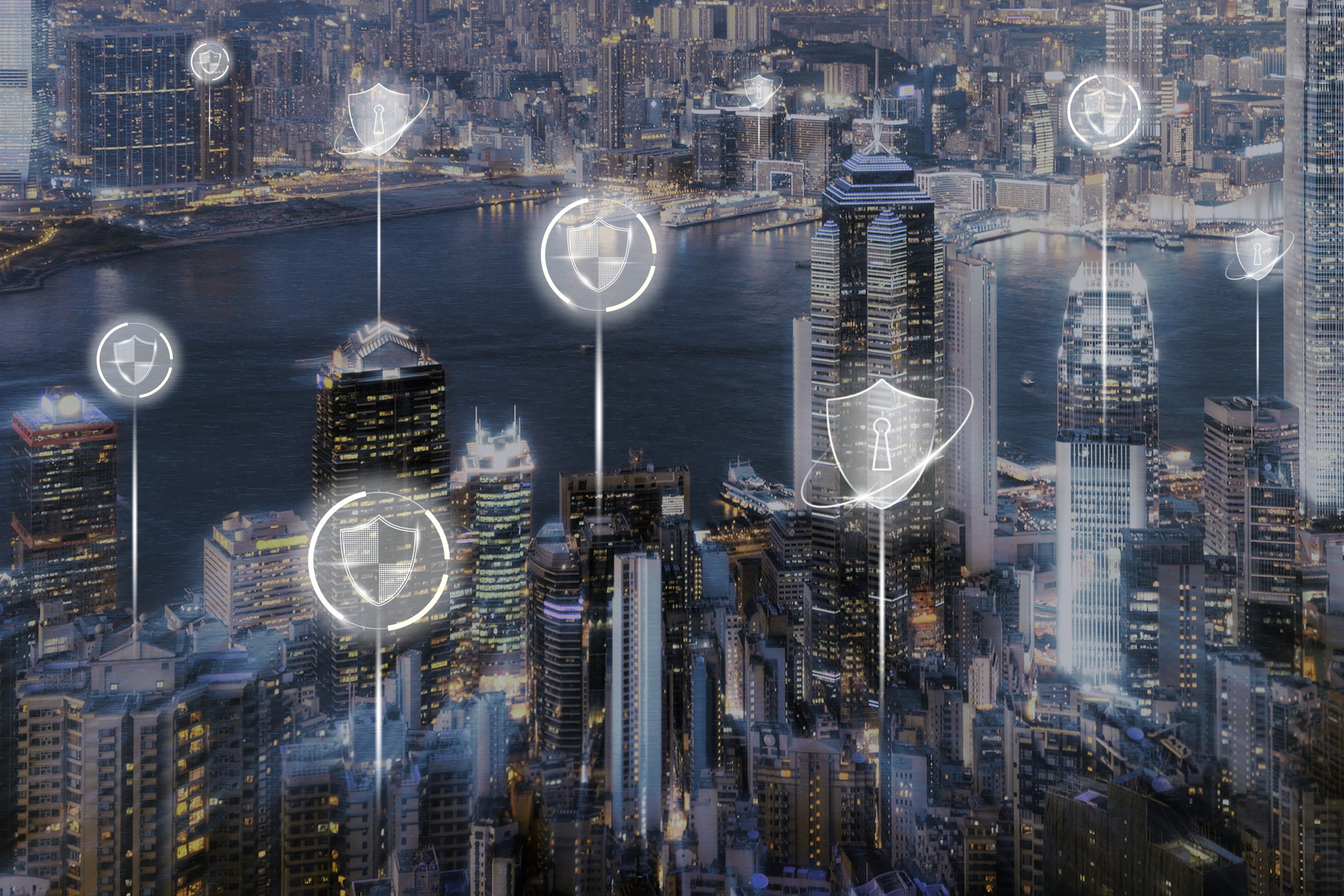Iconos virtuales que representan los contenidos del curso GAD-AZ10 IoT Security