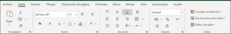 Visual de Formato de Tablas en Excel