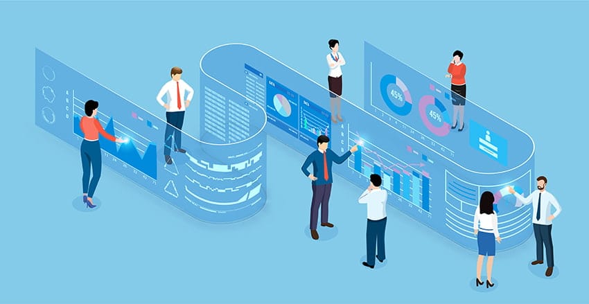 Infografía virtual relacionada con los resultados de productividad empresarial 