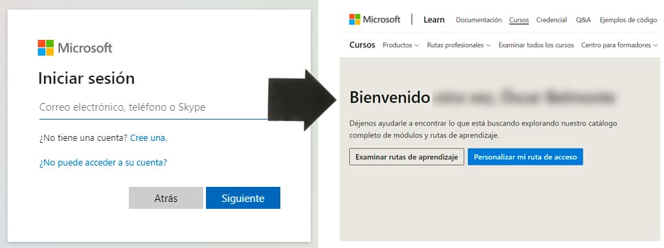 Como iniciar sesión en Microsoft Learn