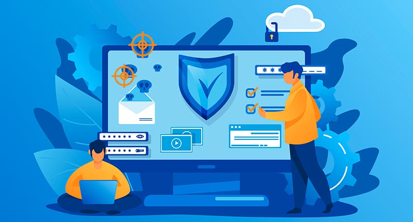 Infografía que representa la acción del máster de ciberseguridad con Gadesoft 