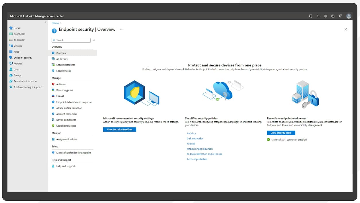 Capacidades de seguridad de Microsoft Intune 