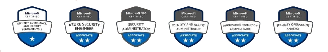 Budges de seguridad informática y ciberseguridad Microsoft 