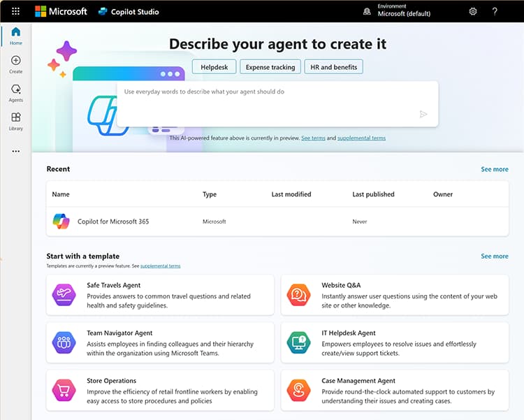 Aprende a utilizar las funcionalidades de Microsoft Copilot Studio 