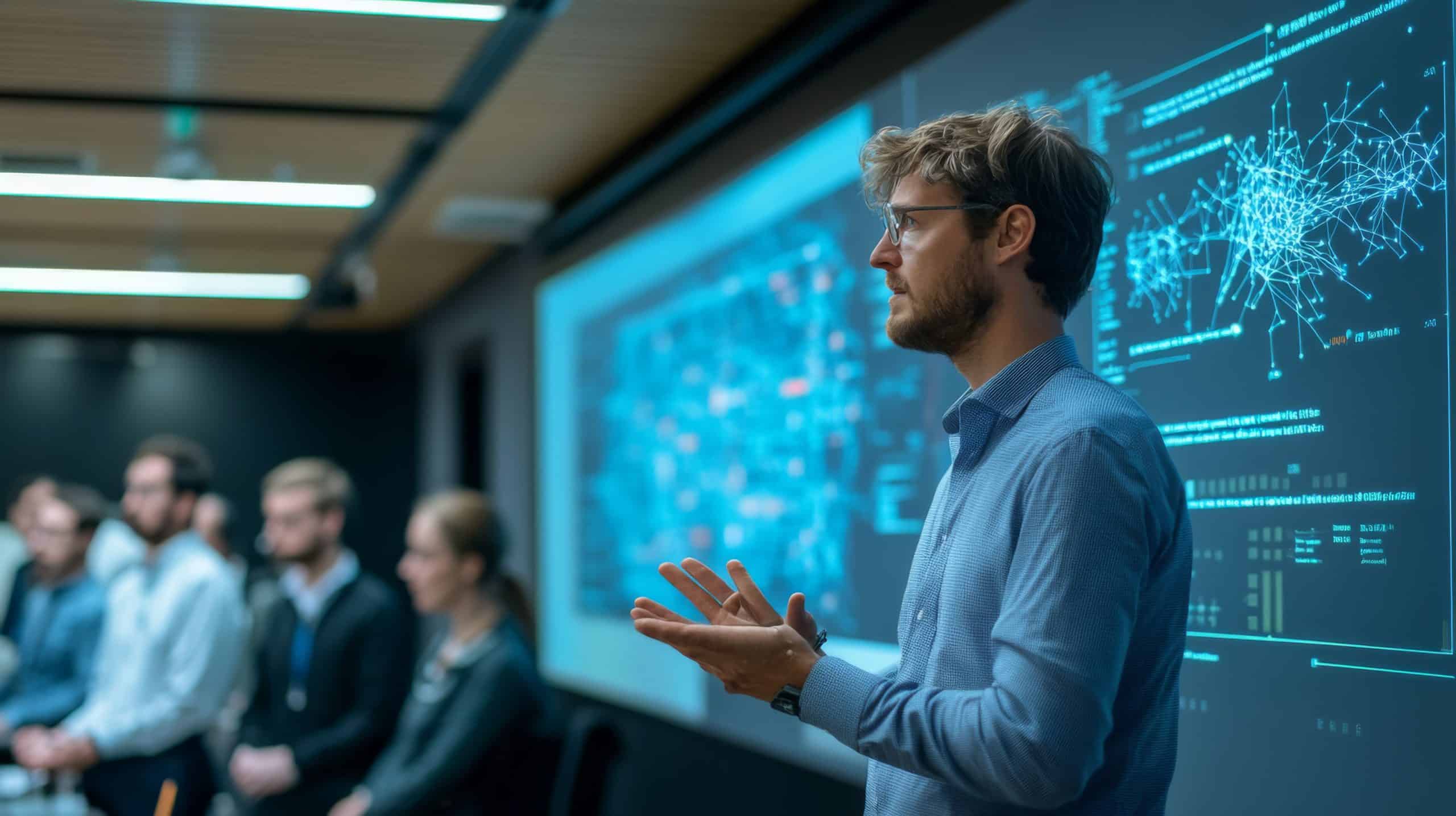 Profesionales formándose en agentes inteligentes y tecnologías de IA empresarial