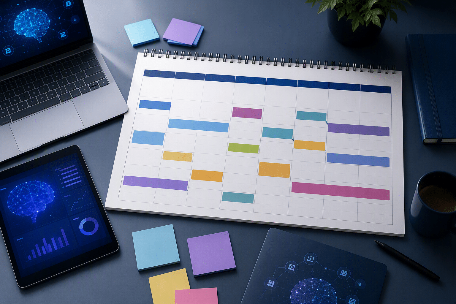 Calendario de formación en IA para el cuarto trimestre de una empresa